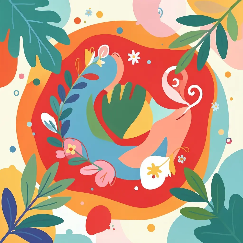 Abstract illustration representing harmony and daily well-being