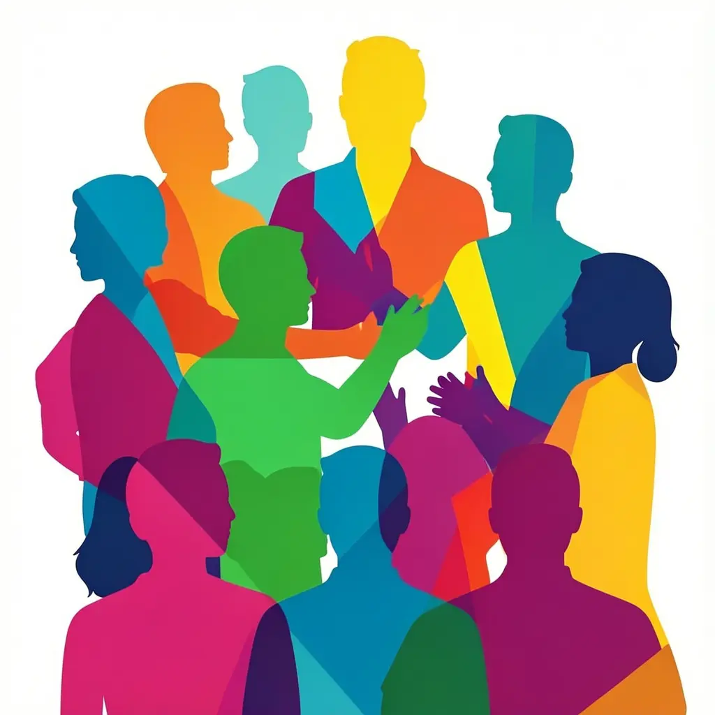 Abstract illustration of our team and community